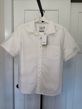 Goodfellow & Co White Short-Sleeve Button-Down Shirt